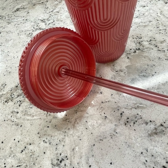 Starbucks Ginger Pearlescent Copper Rose Shimmer Scales Shell Tumbler. NWT. - Picture 7 of 8